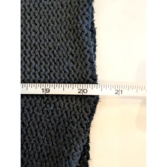 Retro’d Black Knit Sweater S Long Wide Sleeves Boxy Minimal Cropped Pullover - Picture 5 of 5